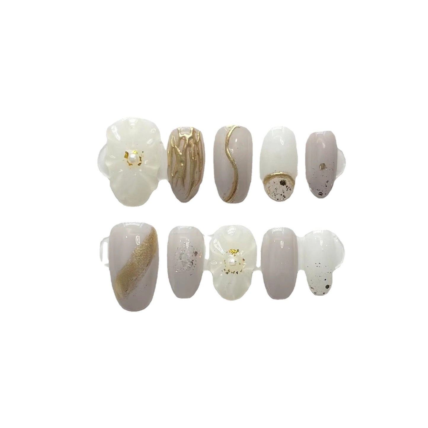 Designer: ManMan Handmade nails Press on Nails DIY Nail Art for woman girl Almond Long