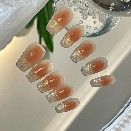 Designer: MaoMao.Handmade Nail Designs Press on Nails DIY  Nail Art for woman girl