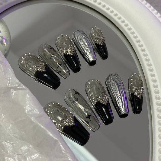 Designer: MaoMao.Handmade Nail Designs Press on Nails DIY  Nail Art for woman girl