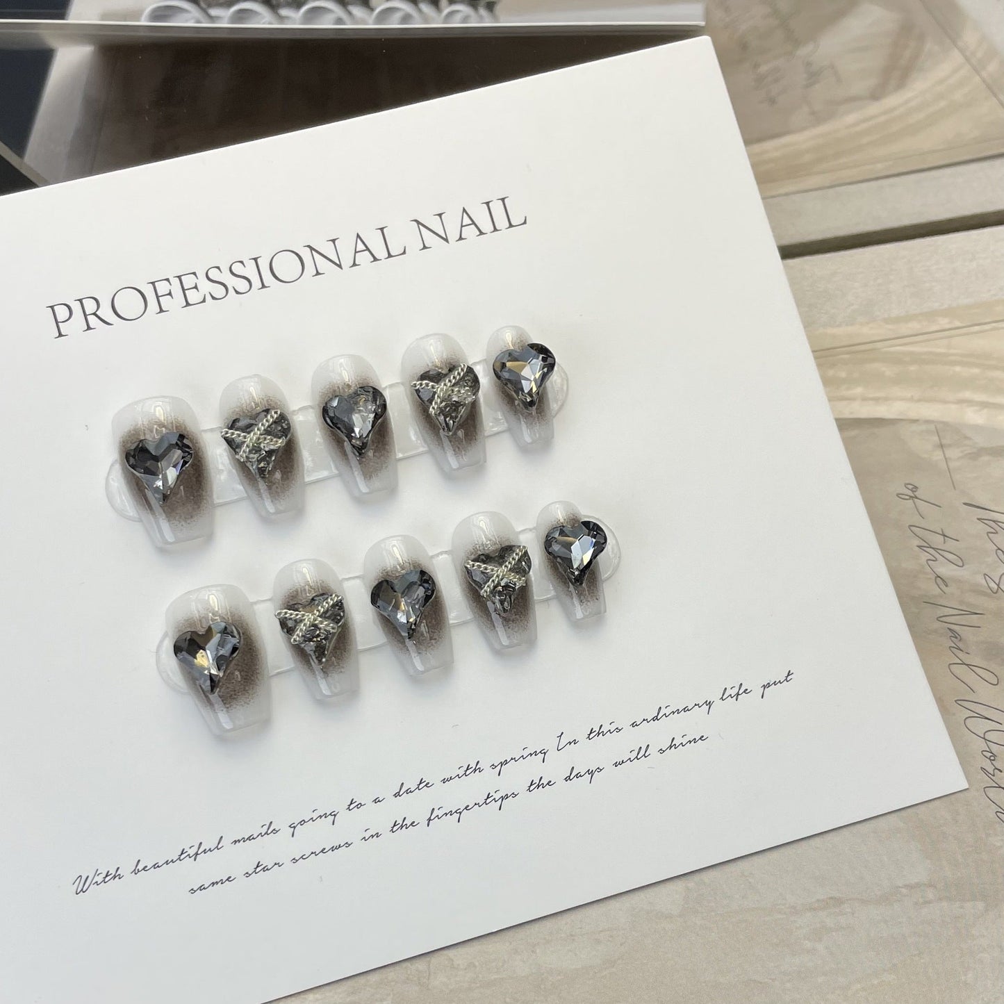 Designer: ManMan Handmade nails Press on Nails DIY Nail Art for woman girl Long Coffin