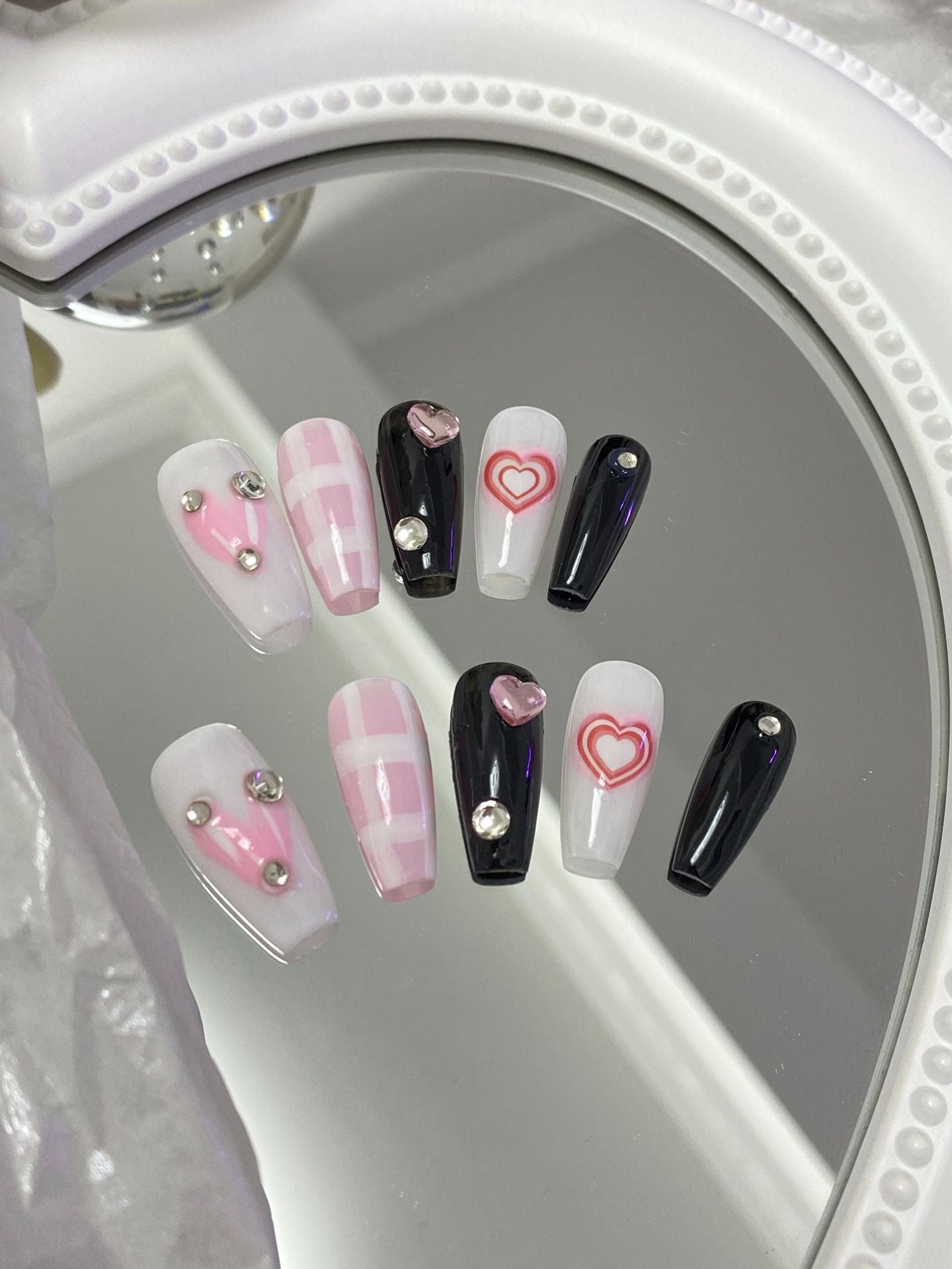 Designer: MaoMao.Handmade Nail Designs Press on Nails DIY  Nail Art for woman girl