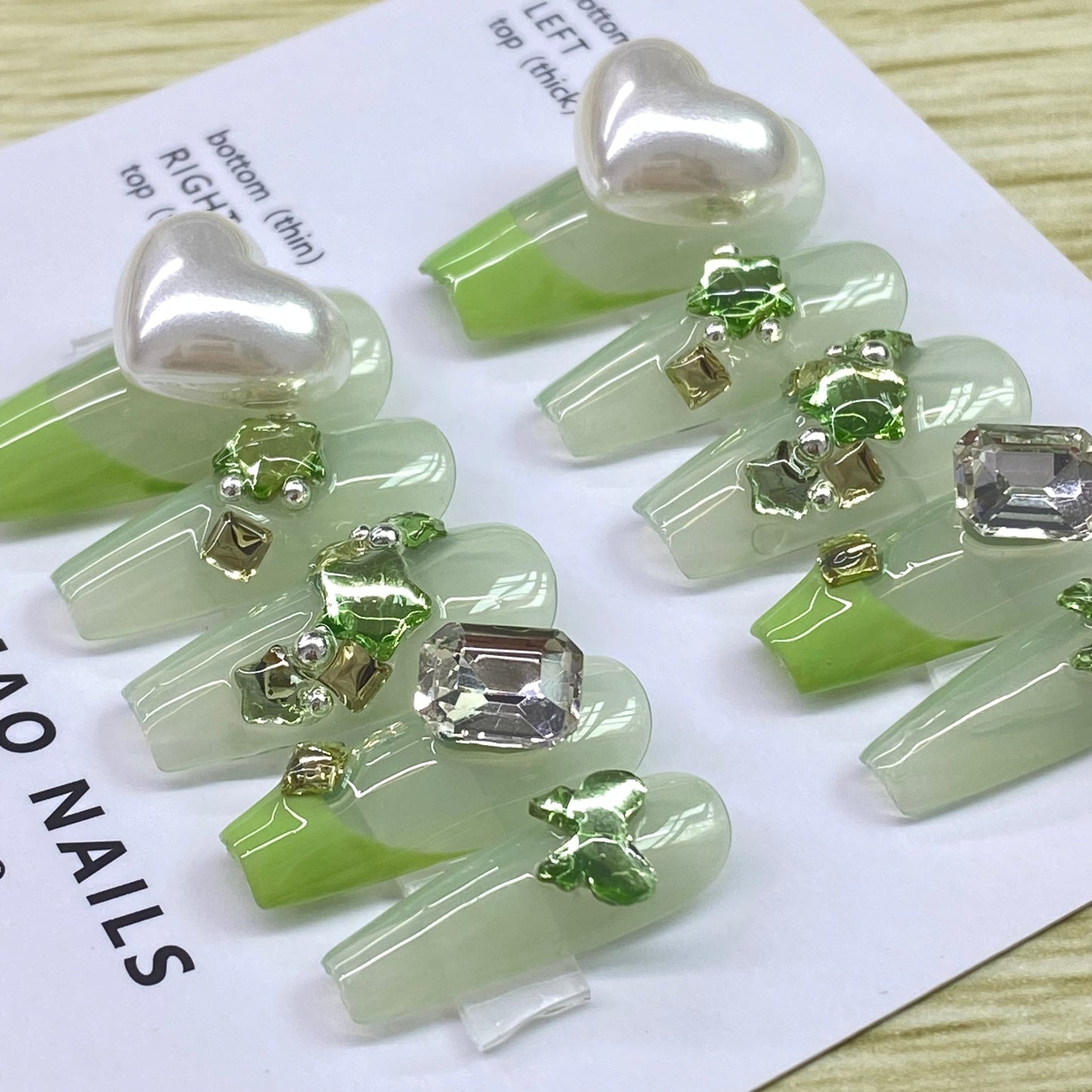 Designer: MaoMao.Handmade Nail Designs Press on Nails DIY  Nail Art for woman girl
