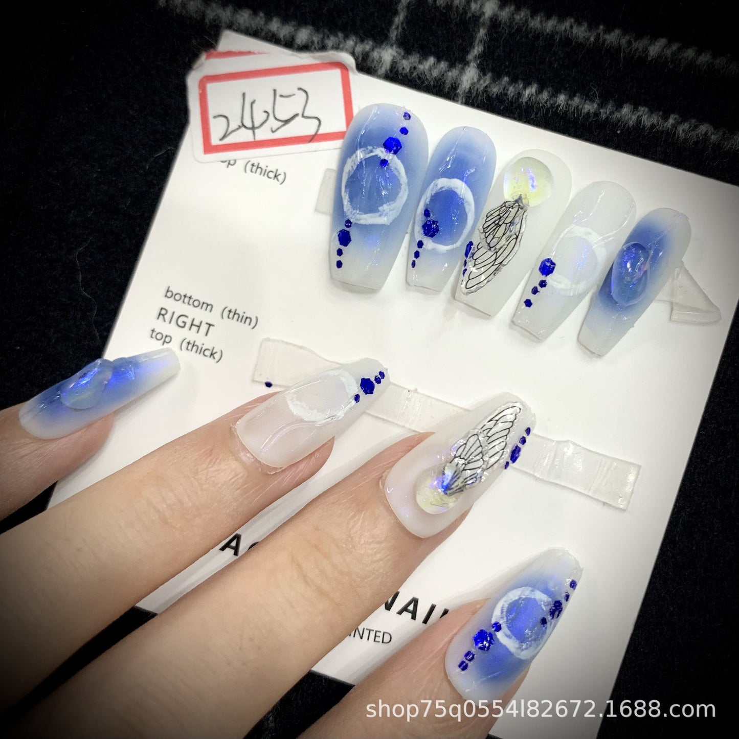 Designer: MaoMao.Handmade Nail Designs Press on Nails DIY  Nail Art for woman girl