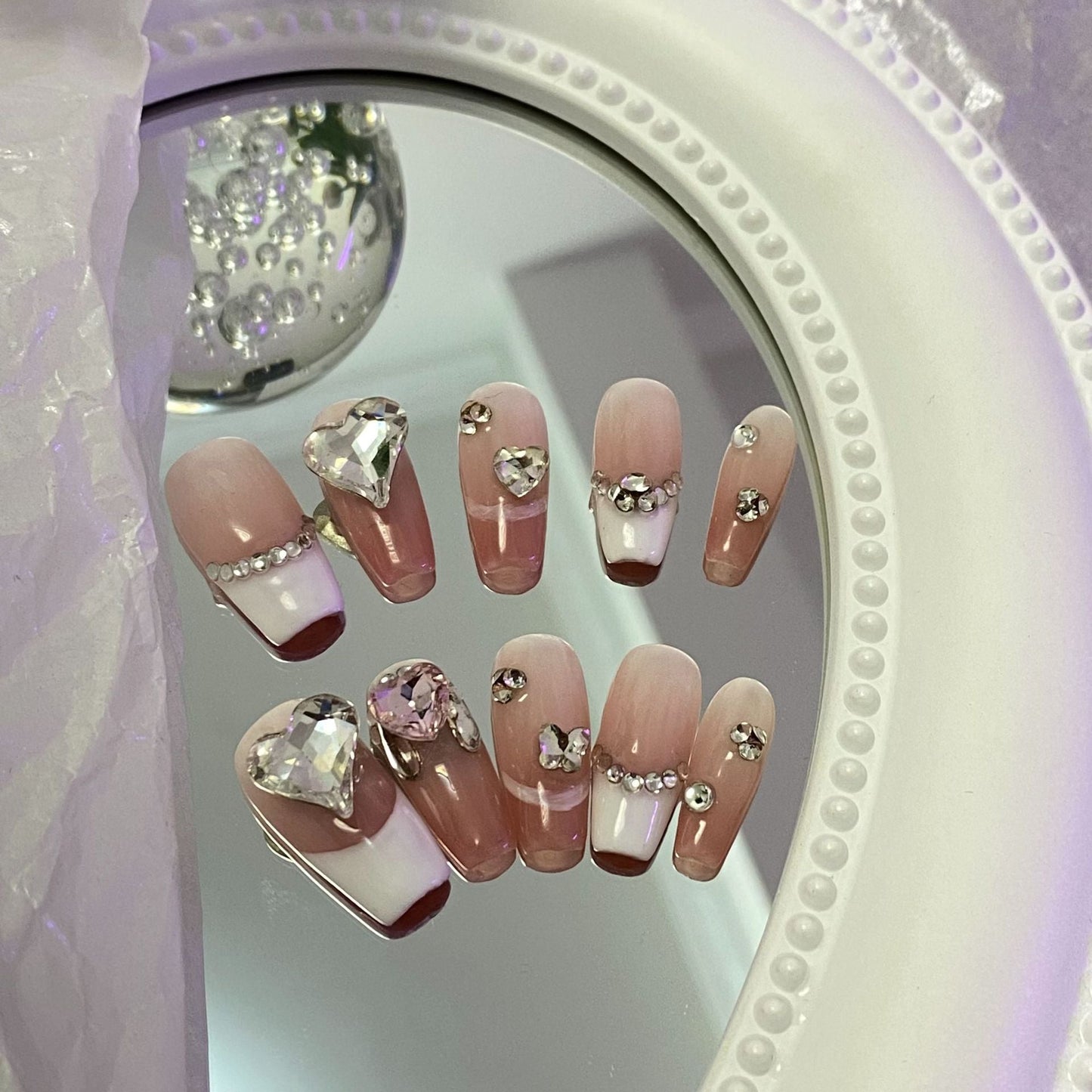 Designer: MaoMao.Handmade Nail Designs Press on Nails DIY  Nail Art for woman girl