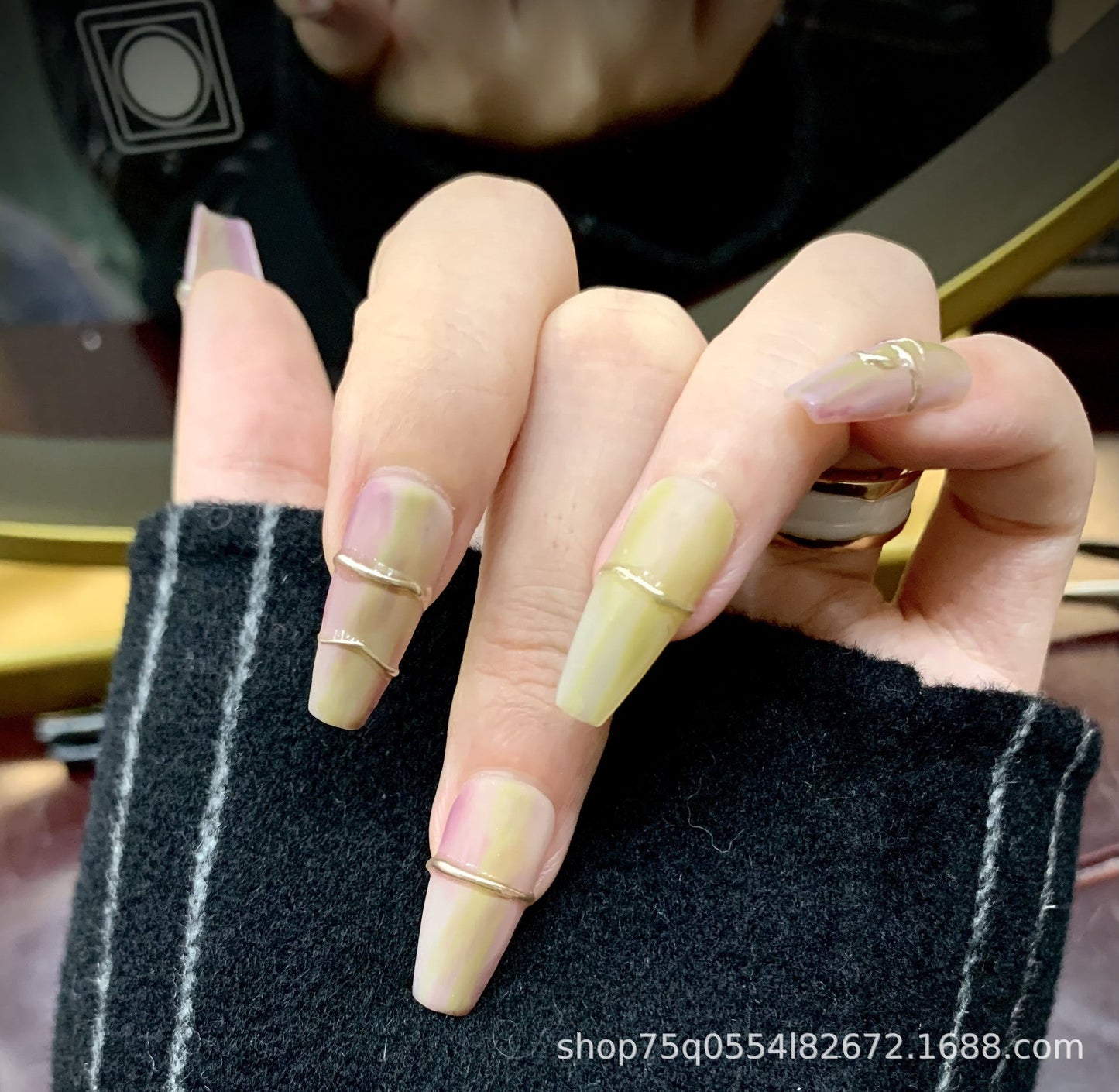 Designer: MaoMao.Handmade Nail Designs Press on Nails DIY  Nail Art for woman girl