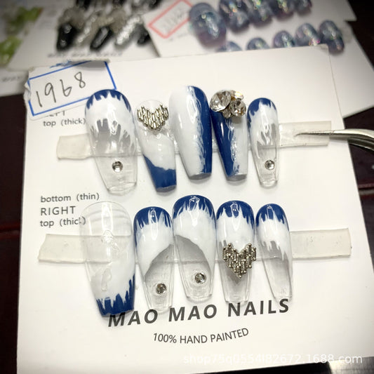 Designer: MaoMao.Handmade Nail Designs Press on Nails DIY  Nail Art for woman girl