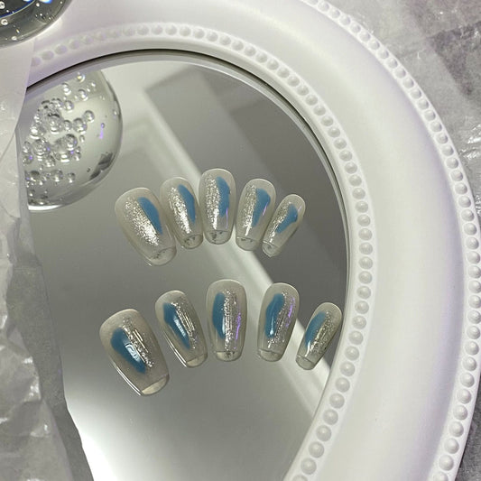 Designer: MaoMao.Handmade Nail Designs Press on Nails DIY  Nail Art for woman girl