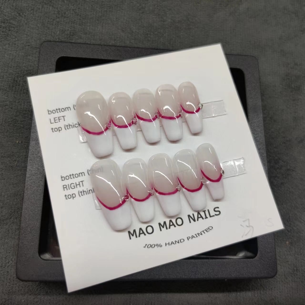 Designer: MaoMao.Handmade Nail Designs Press on Nails DIY  Nail Art for woman girl