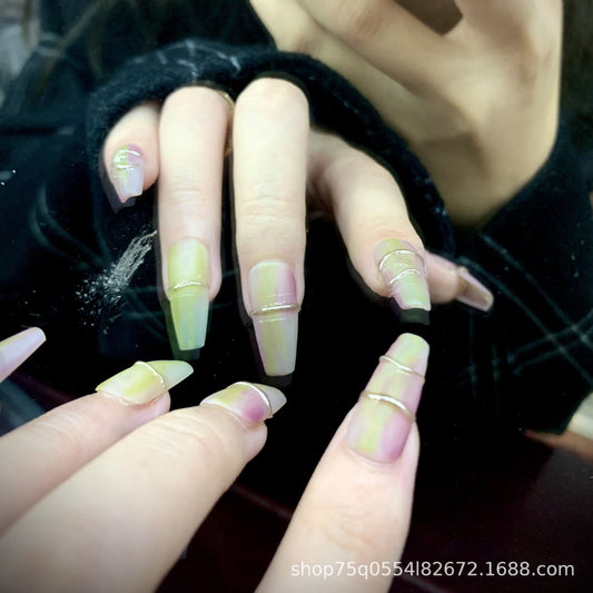 Designer: MaoMao.Handmade Nail Designs Press on Nails DIY  Nail Art for woman girl