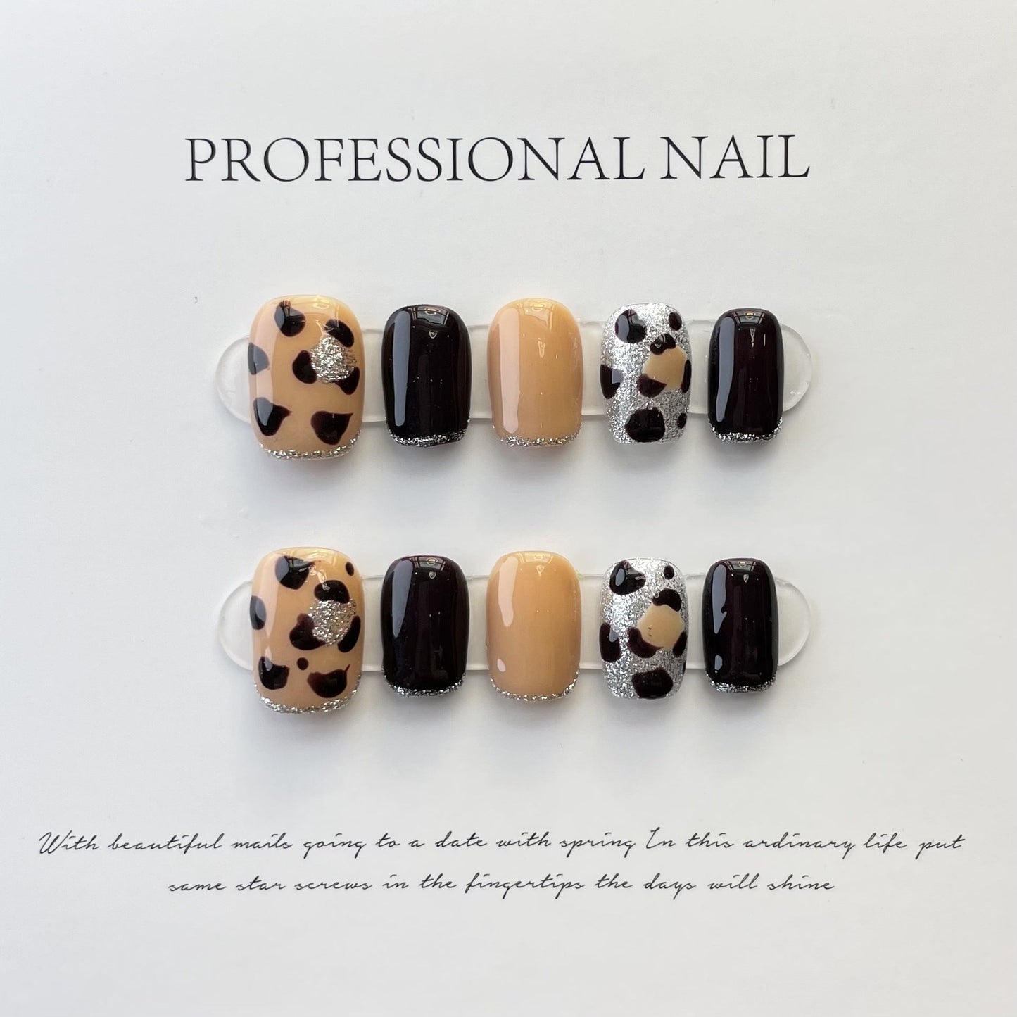 Designer: ManMan Handmade nails Press on Nails DIY Nail Art for woman girl Short Square orange