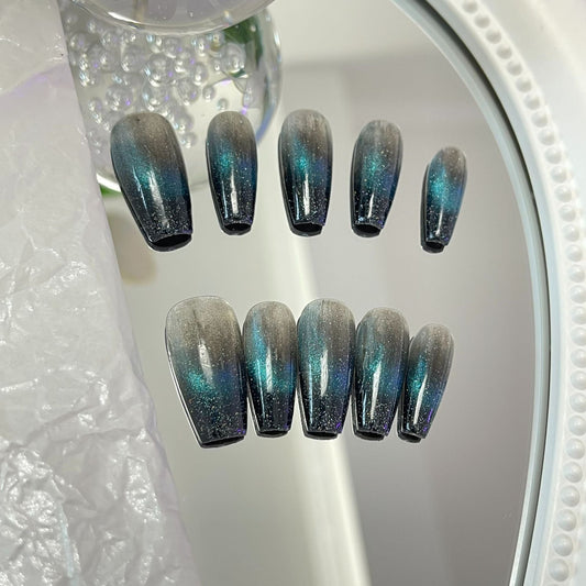 Designer: MaoMao.Handmade Nail Designs Press on Nails DIY  Nail Art for woman girl