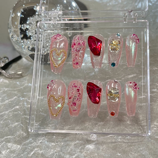 Designer: MaoMao.Handmade Nail Designs Press on Nails DIY  Nail Art for woman girl
