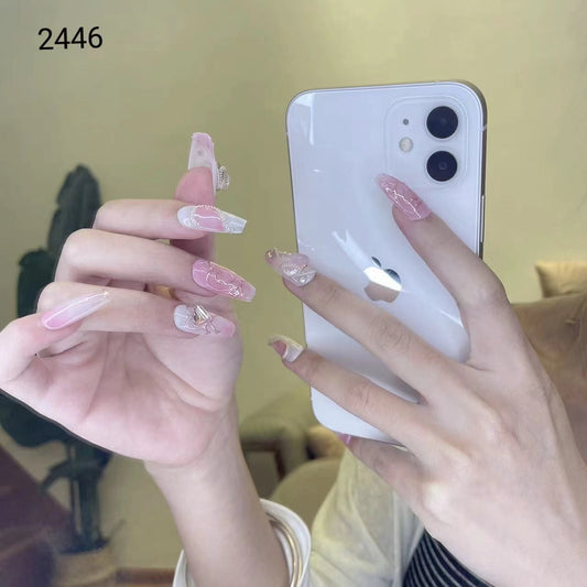 Designer: MaoMao.Handmade Nail Designs Press on Nails DIY  Nail Art for woman girl