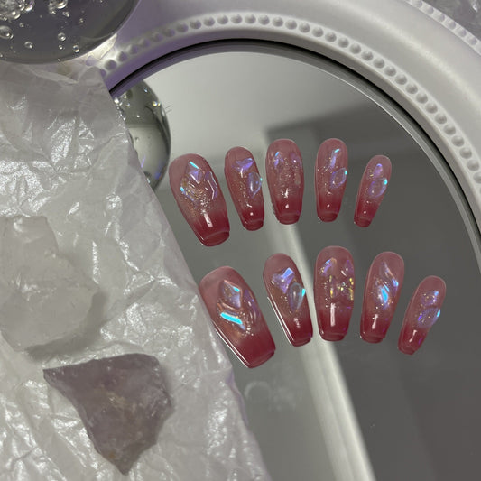 Designer: MaoMao.Handmade Nail Designs Press on Nails DIY  Nail Art for woman girl