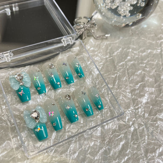 Designer: MaoMao.Handmade Nail Designs Press on Nails DIY  Nail Art for woman girl