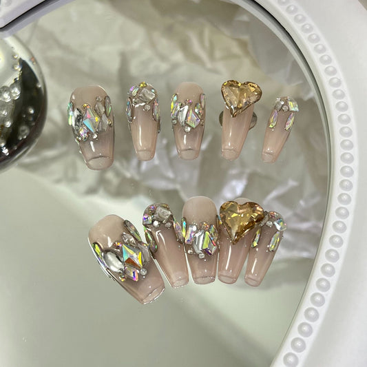 Designer: MaoMao.Handmade Nail Designs Press on Nails DIY  Nail Art for woman girl
