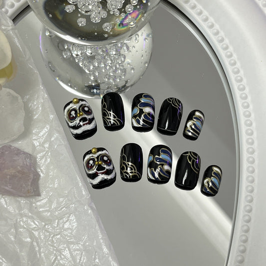 Designer: MaoMao.Handmade Nail Designs Press on Nails DIY  Nail Art for woman girl