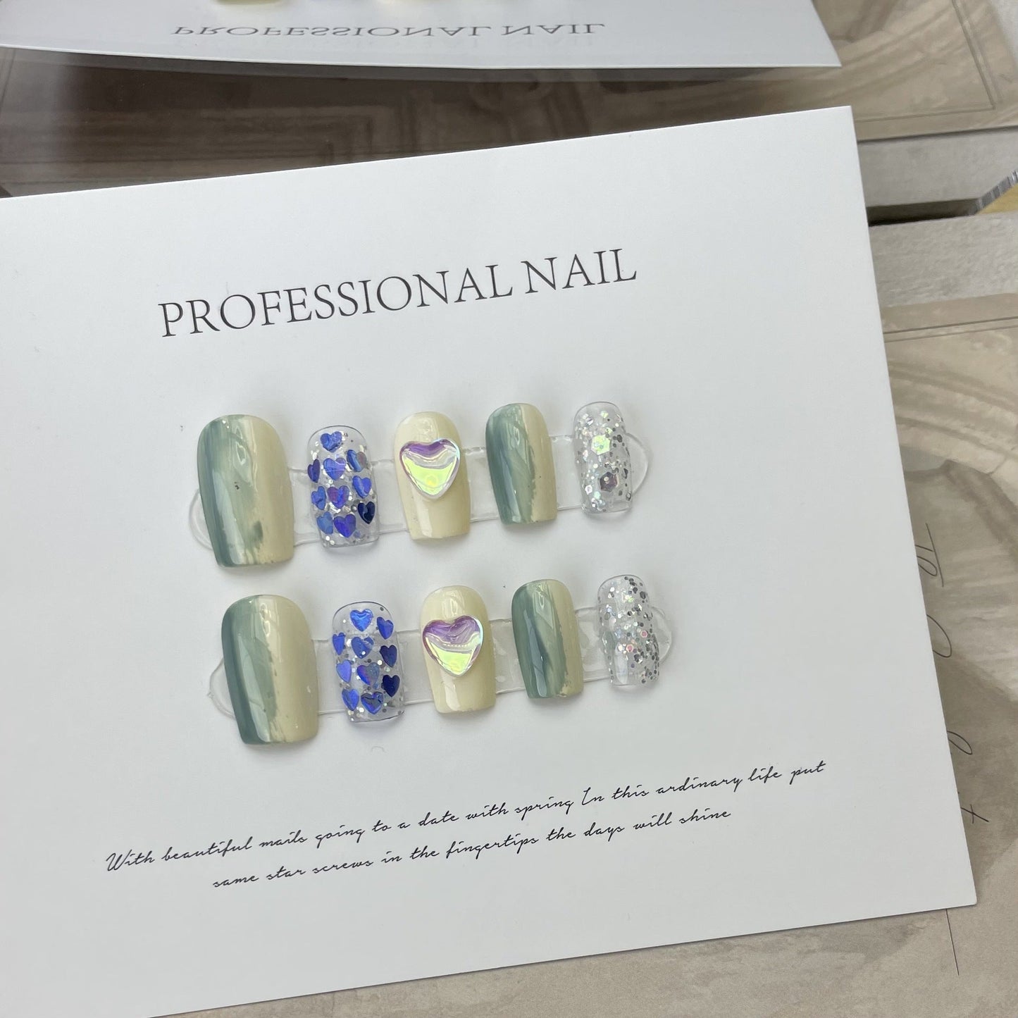 Designer: ManMan Handmade nails Press on Nails DIY Nail Art for woman girl Short Square