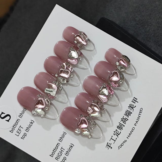 Designer: MaoMao.Handmade Nail Designs Press on Nails DIY  Nail Art for woman girl