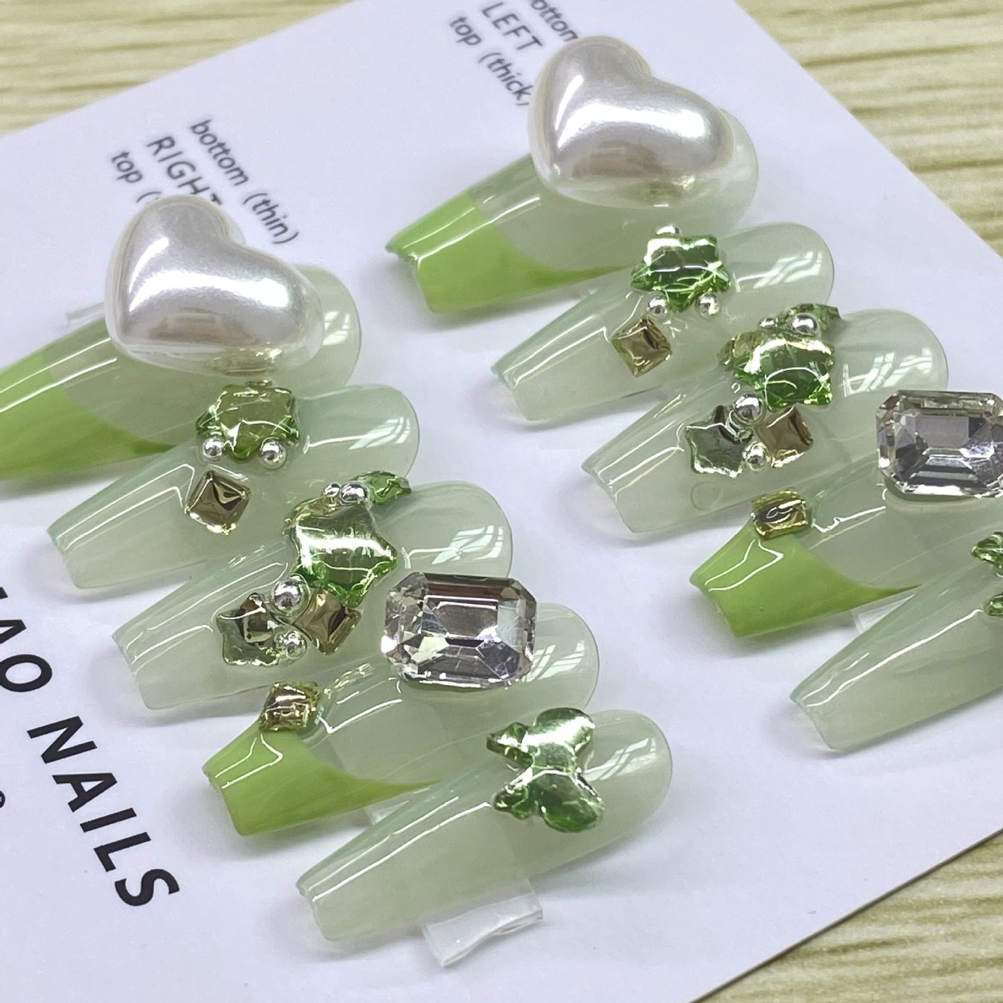 Designer: MaoMao.Handmade Nail Designs Press on Nails DIY  Nail Art for woman girl