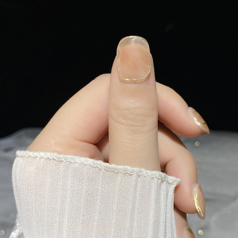 Designer: HuaHua.Handmade nails Press on Nails DIY Nail Art for woman girl Short Square pink