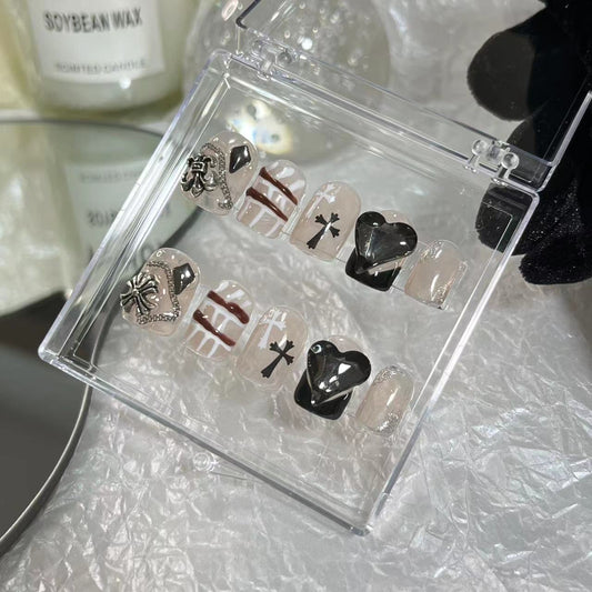 Designer: MaoMao.Handmade Nail Designs Press on Nails DIY  Nail Art for woman girl