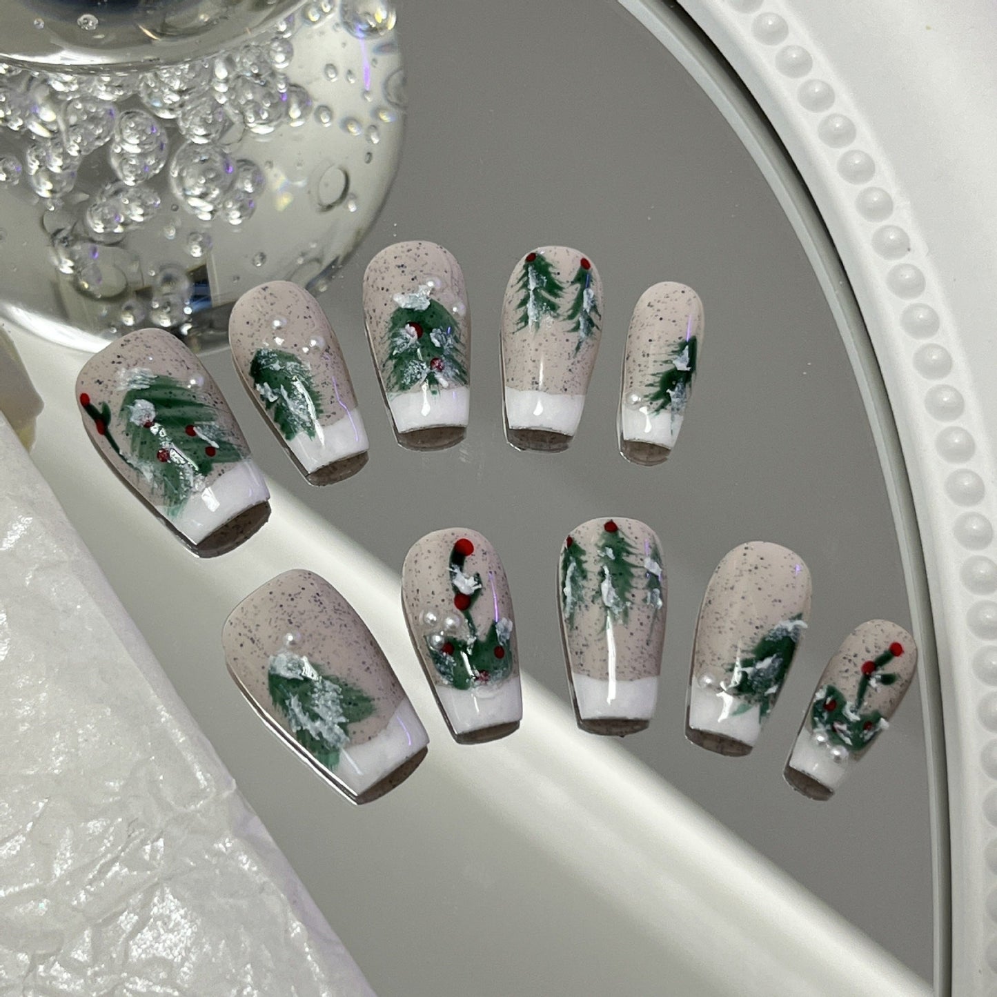 Designer: MaoMao.Handmade Nail Designs Press on Nails DIY  Nail Art for woman girl