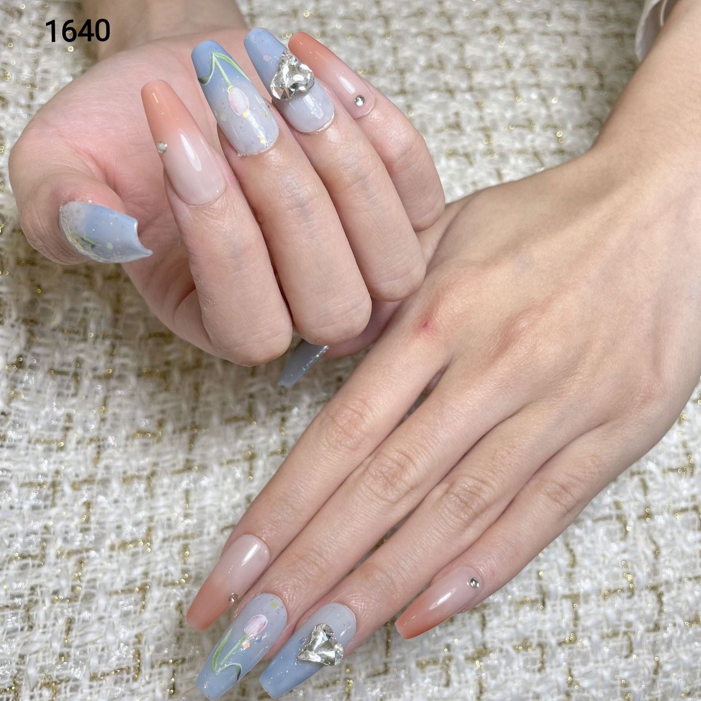 Designer: MaoMao.Handmade Nail Designs Press on Nails DIY  Nail Art for woman girl