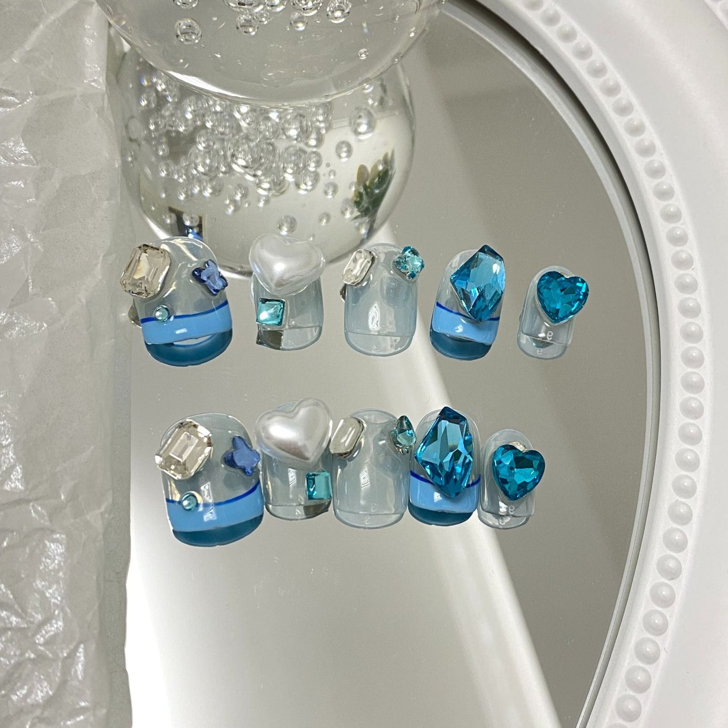 Designer: MaoMao.Handmade Nail Designs Press on Nails DIY  Nail Art for woman girl