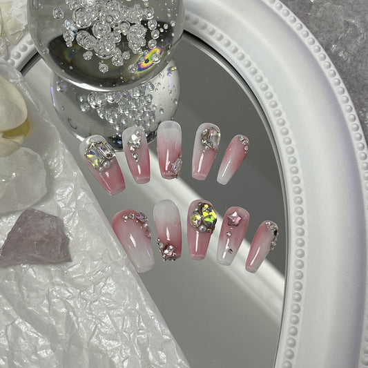 Designer: MaoMao.Handmade Nail Designs Press on Nails DIY  Nail Art for woman girl