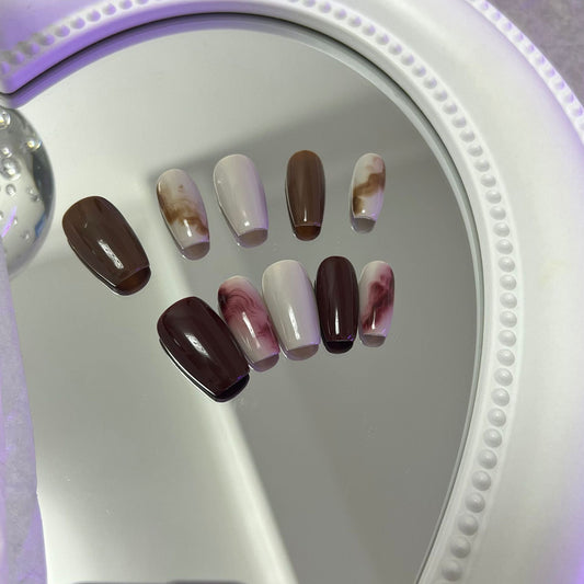 Designer: MaoMao.Handmade Nail Designs Press on Nails DIY  Nail Art for woman girl
