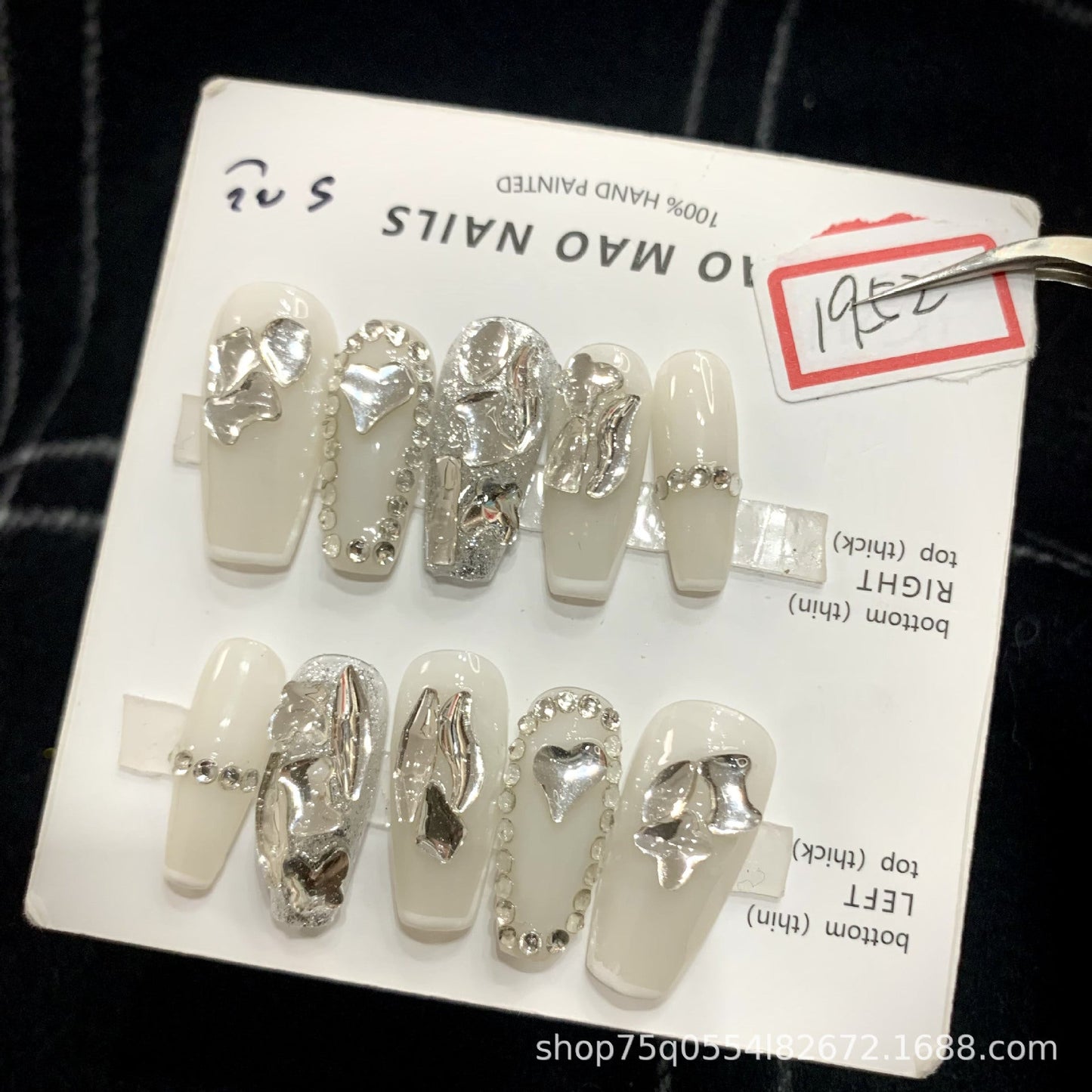 Designer: MaoMao.Handmade Nail Designs Press on Nails DIY  Nail Art for woman girl