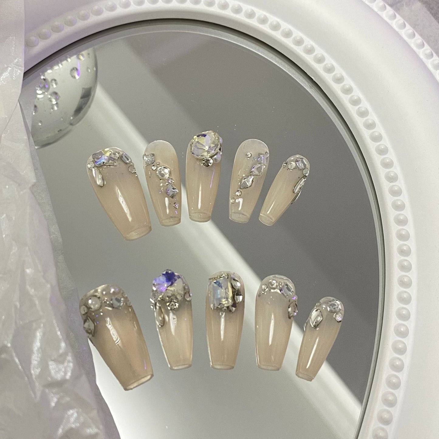 Designer: MaoMao.Handmade Nail Designs Press on Nails DIY  Nail Art for woman girl