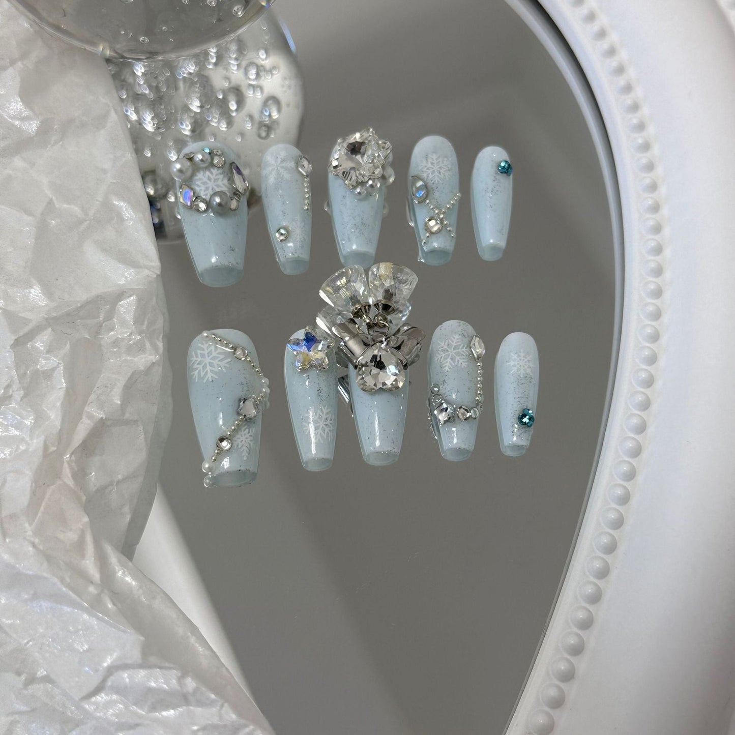 Designer: MaoMao.Handmade Nail Designs Press on Nails DIY  Nail Art for woman girl