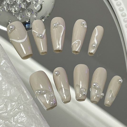 Designer: MaoMao.Handmade Nail Designs Press on Nails DIY  Nail Art for woman girl