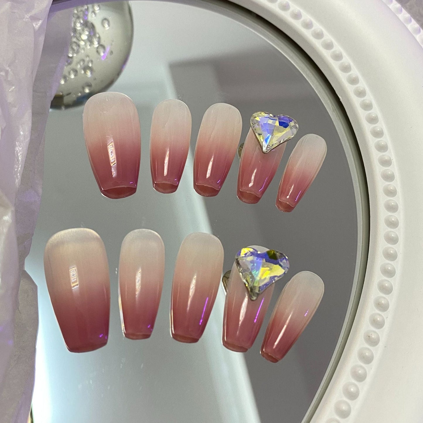 Designer: MaoMao.Handmade Nail Designs Press on Nails DIY  Nail Art for woman girl