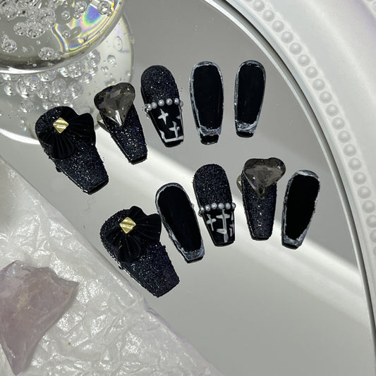 Designer: MaoMao.Handmade Nail Designs Press on Nails DIY  Nail Art for woman girl